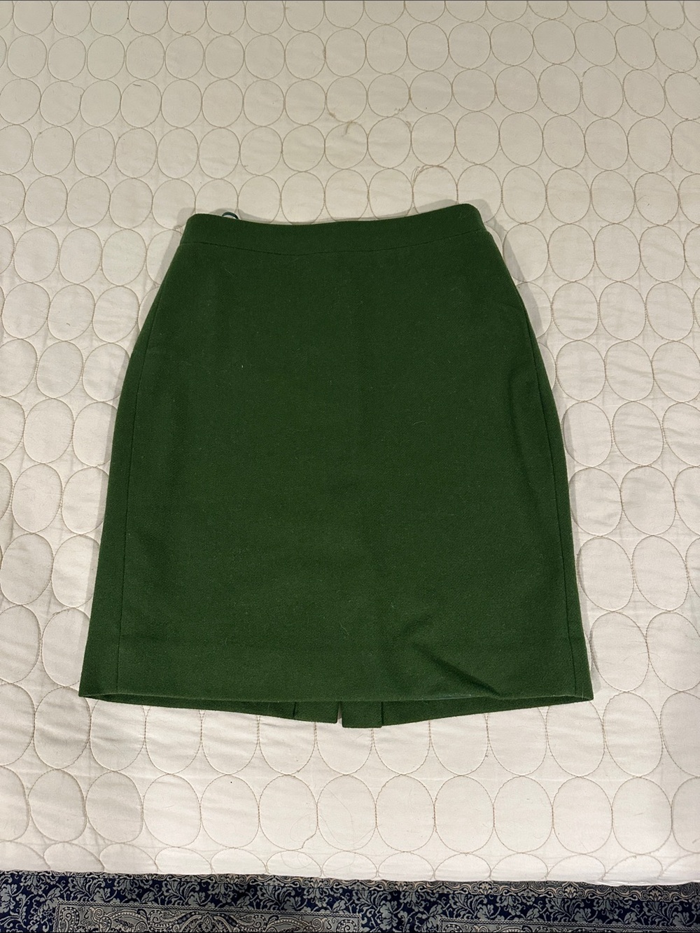 J. Crew Dark Green Mini Pencil Skirt
